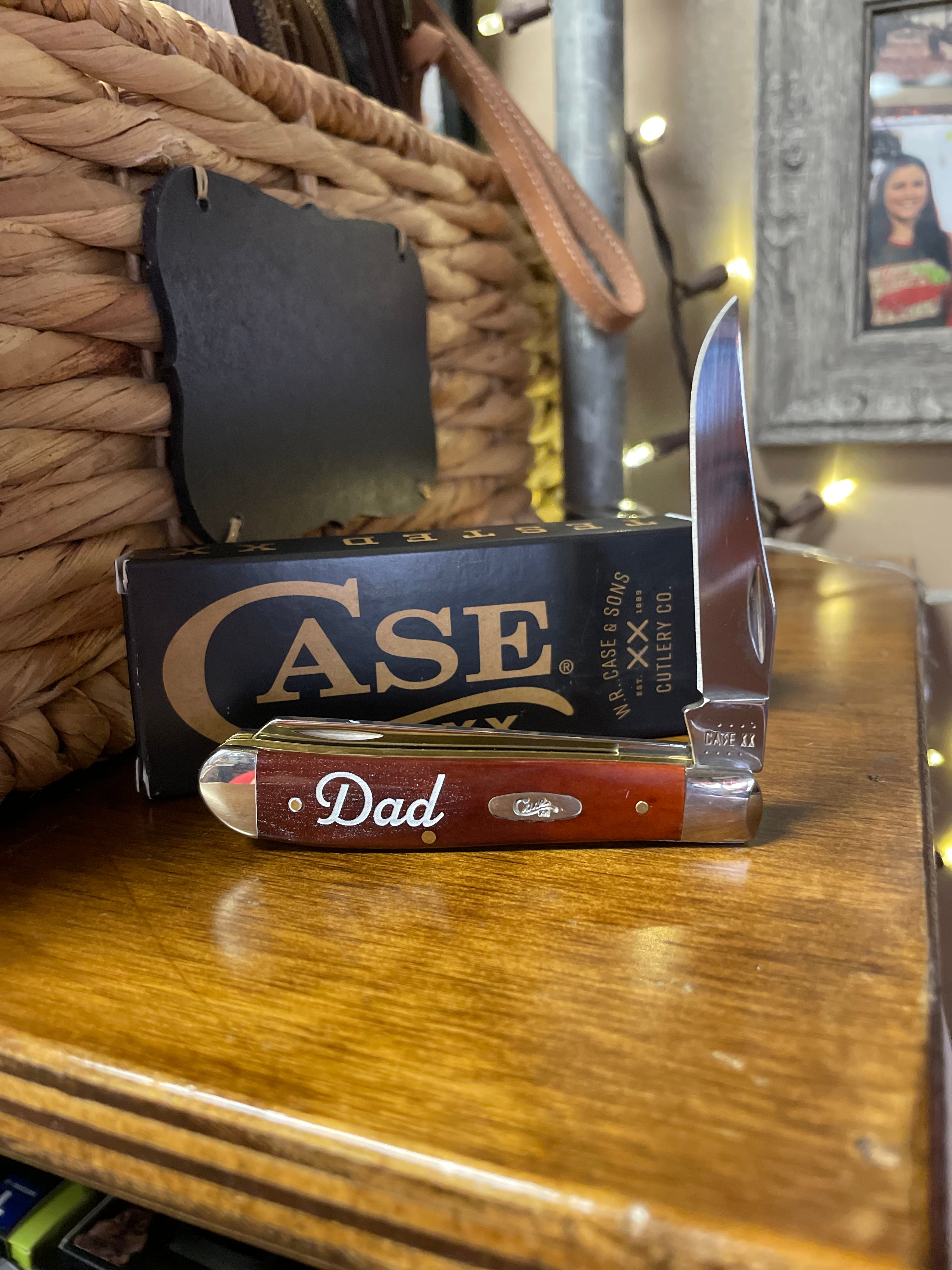 Case Smooth Chestnut Bone ‘Dad’ Mini Trapper
