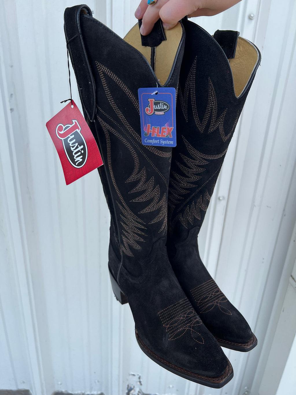 Women’s Justin Clara Black Suede Boots