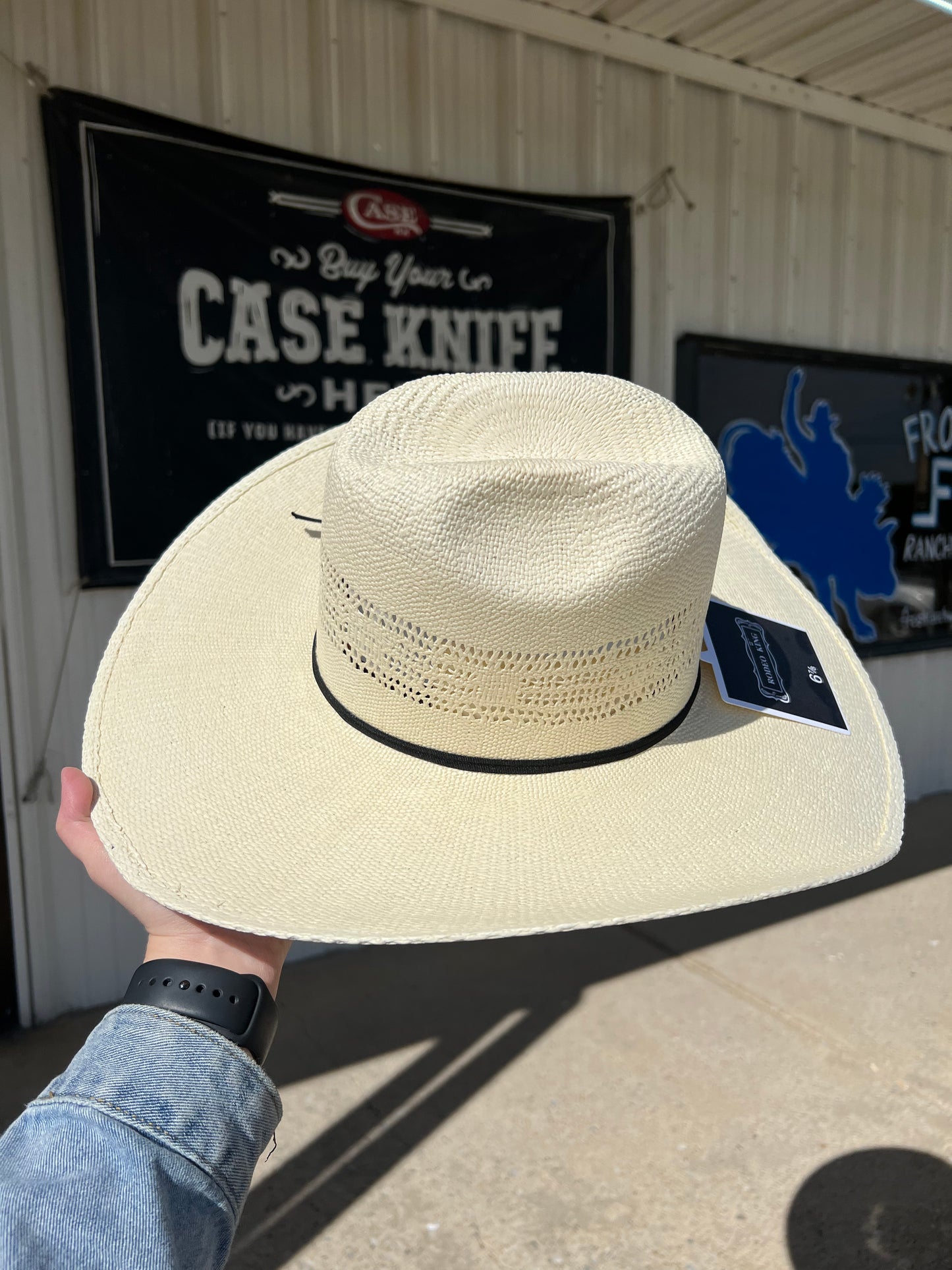 Rodeo King Quenten Heavy Duty Bangora Natural Straw Hat