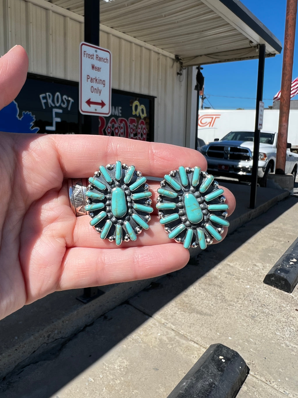 Howlite Oval Cluster Earrings