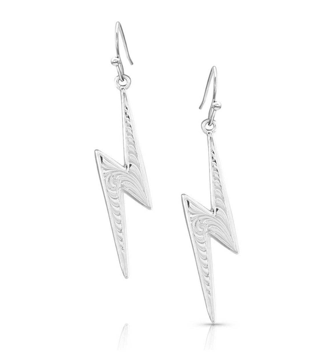 Lightning Strike Silver Artistry Earrings