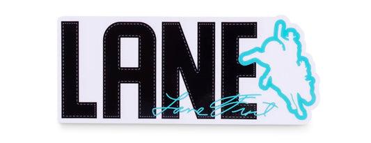 Lane Frost NEON LIGHTS TURQUOISE STICKER