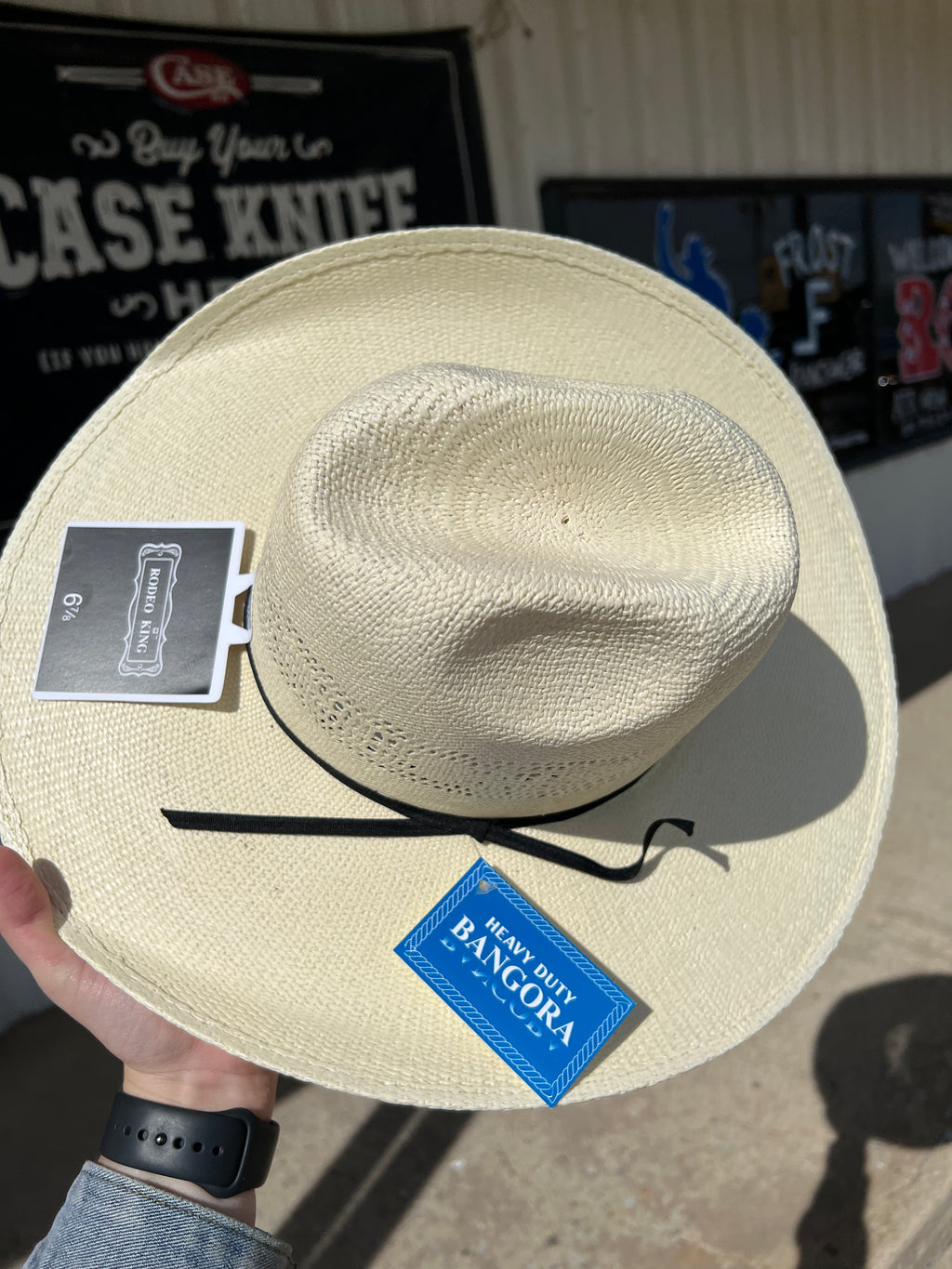 Rodeo King Quenten Heavy Duty Bangora Natural Straw Hat