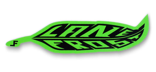 Lane Frost FEATHER STICKER-GREEN