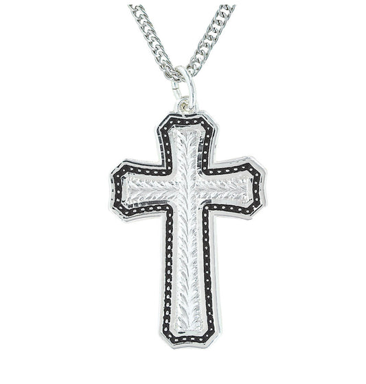 Montana Silversmiths Beaded Wheat Cross Necklace