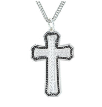 Load image into Gallery viewer, Montana Silversmiths Beaded Wheat Cross Necklace
