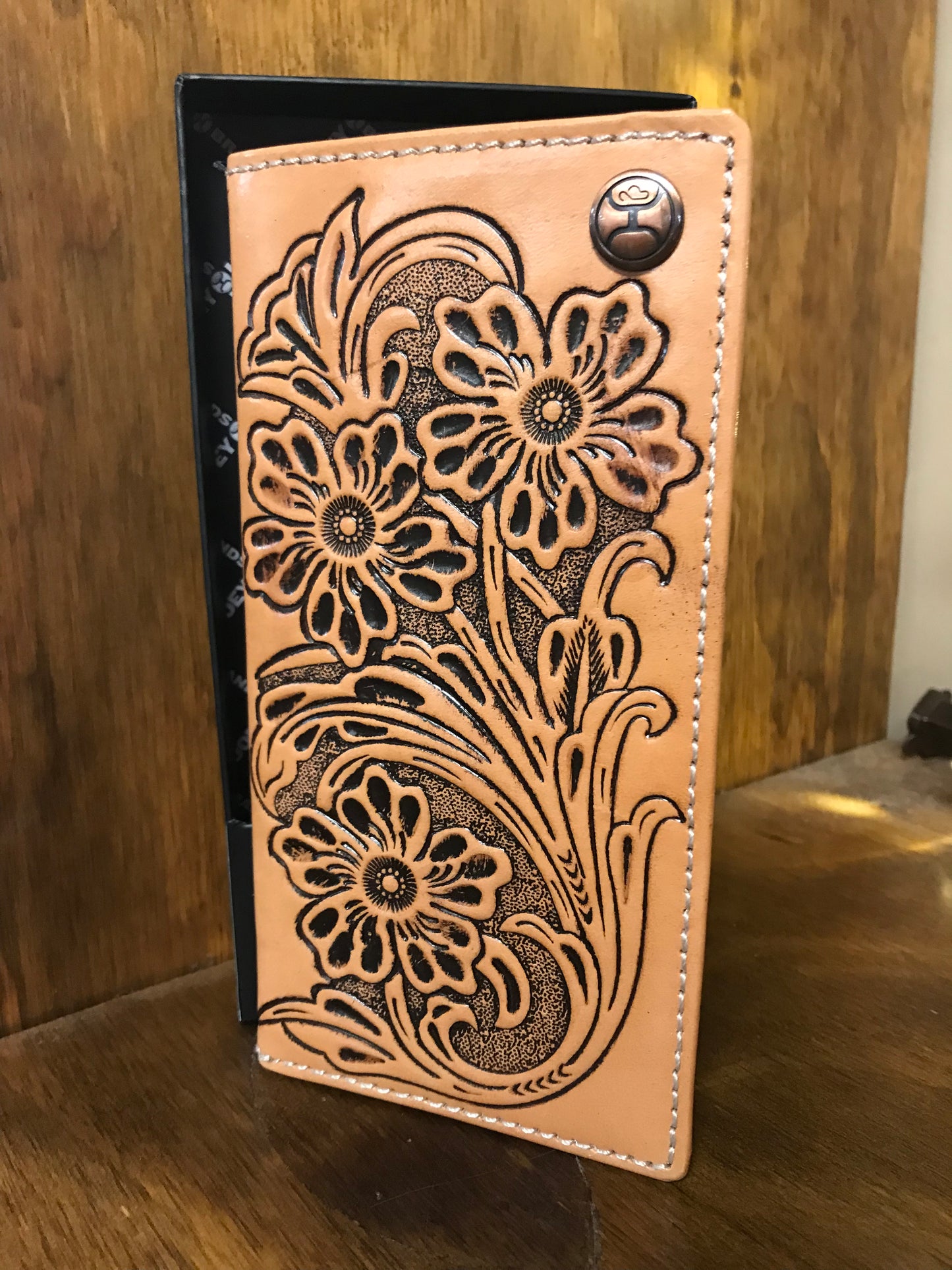 Hooey Floral Tooled Rodeo Wallet (W009)