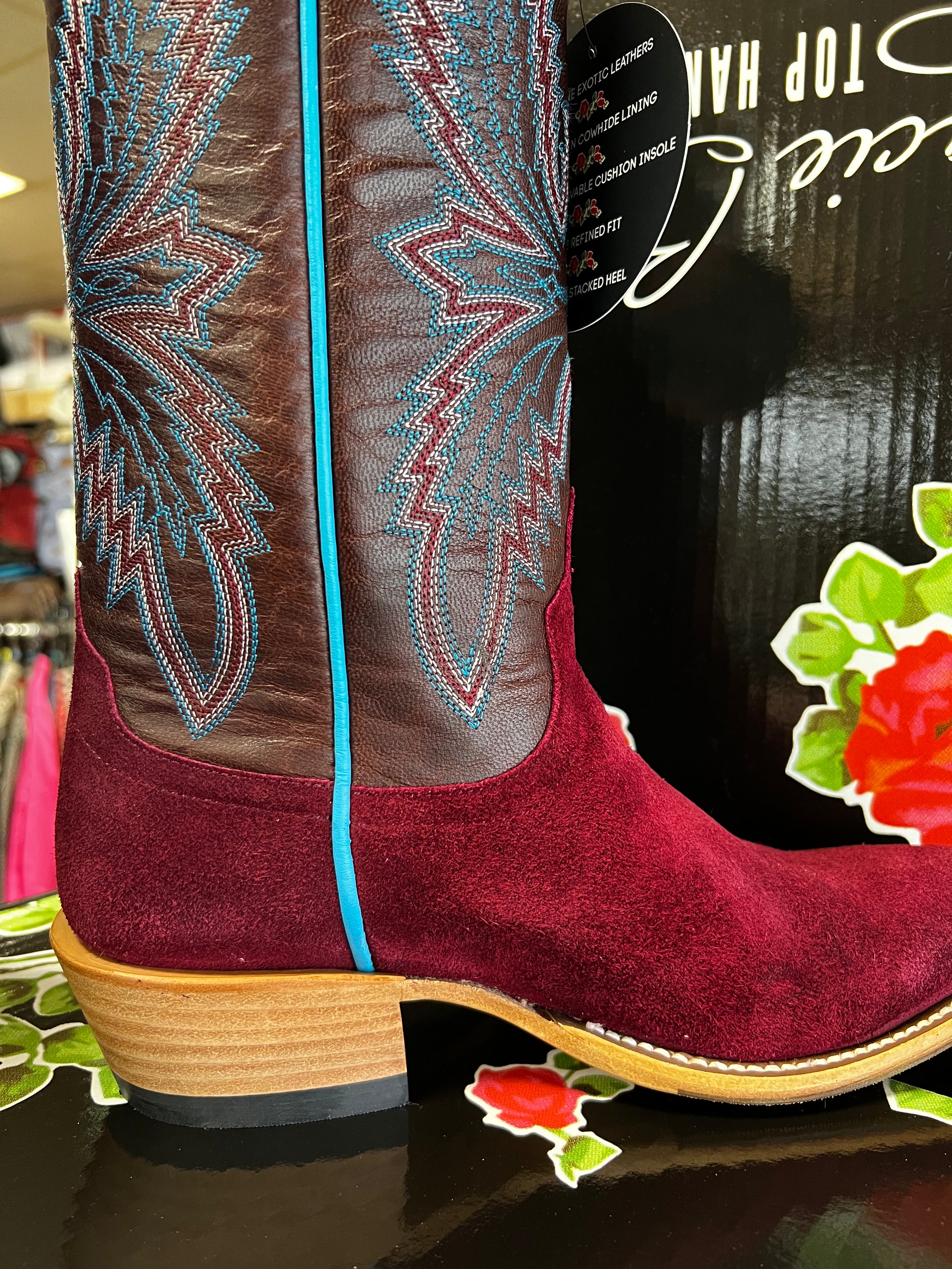Macie Bean Burgundy Suede Boots (M9500) Frost Ranch Wear