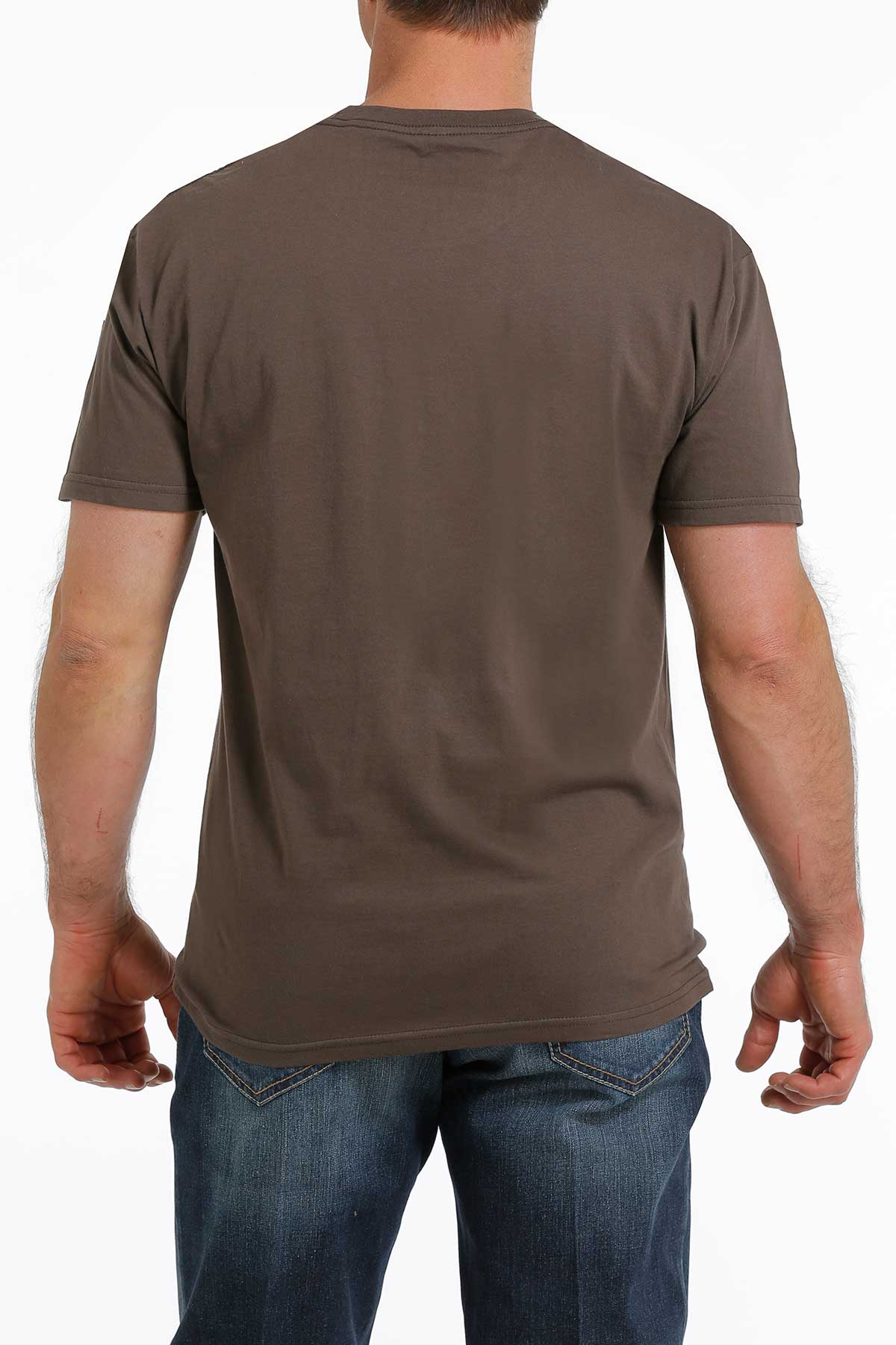 Men’s Cinch Brown logo Tee