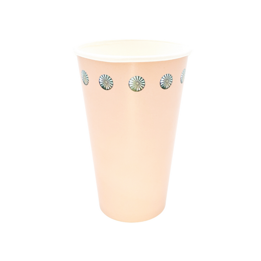 Dusty Beige Concho Star Bead Cups (Set of 8)