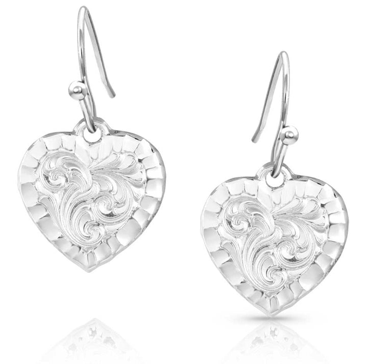 Chiseled Heart Earrings (er5396)