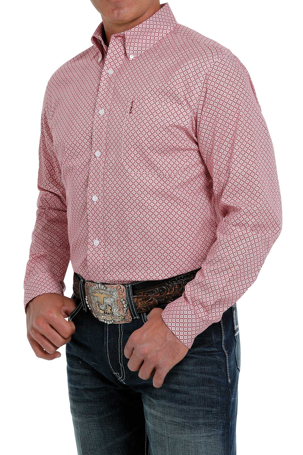 Cinch Modern Fit Red Patterned Shirt (7023)