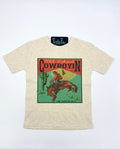 THE TWISTED FILLY CLOTHING CO. Old School Cowboyin' - S/S Toddler Tee - Oatmeal