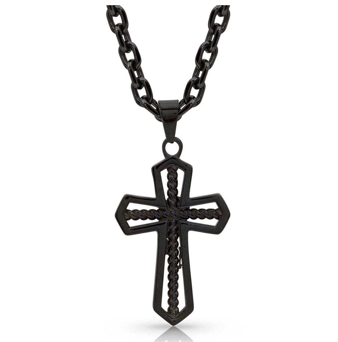 Montana Silversmiths Gunmetal Cross Necklace (NC4025)