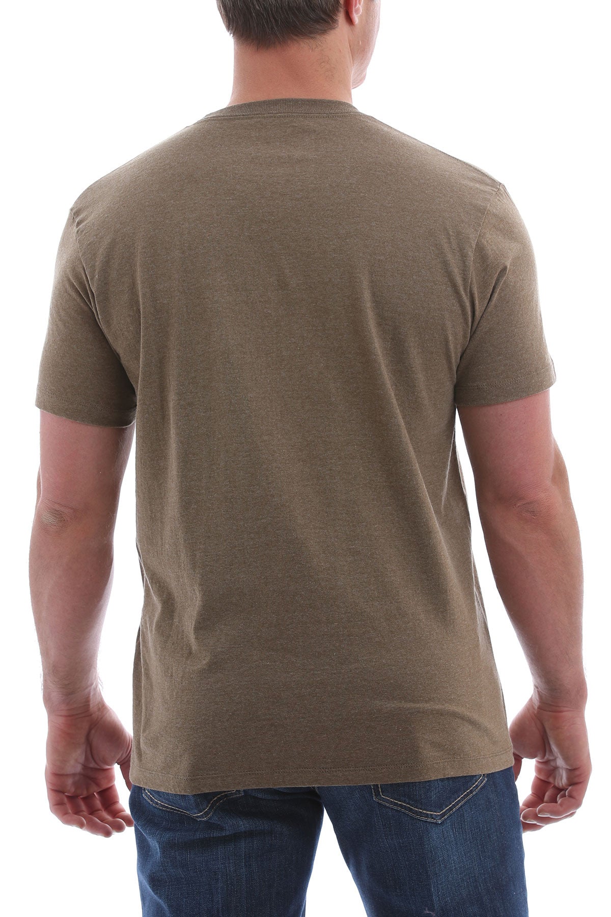 Cinch Men’s Heather Brown Logo Tee (0420)
