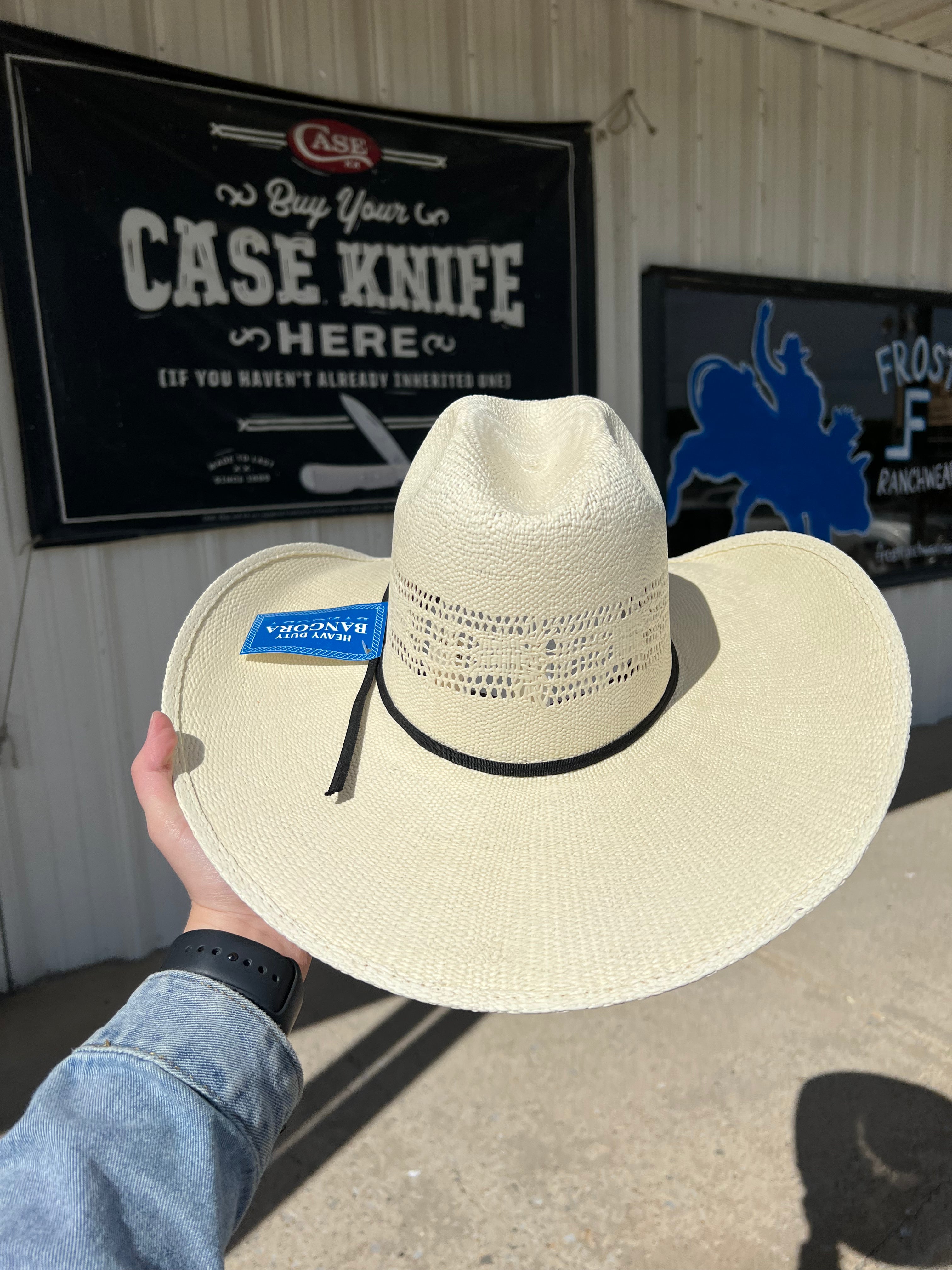 Rodeo King Quenten Heavy Duty Bangora Natural Straw Hat