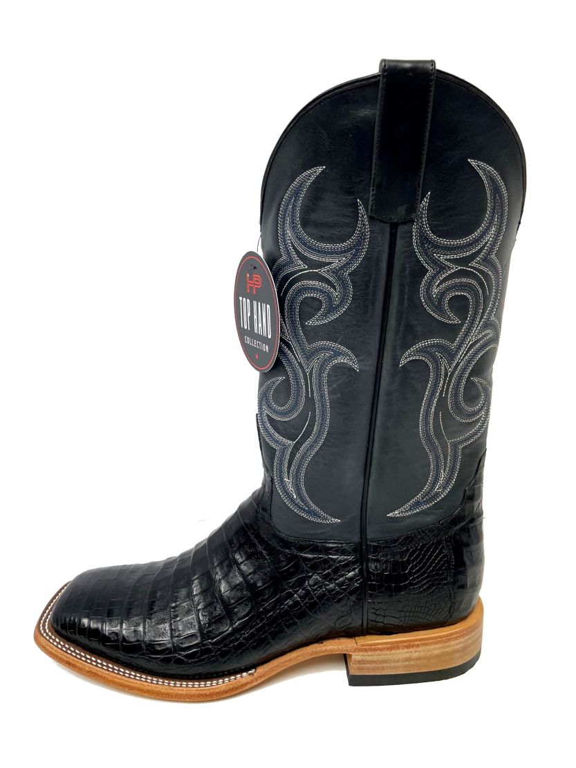 Horsepower Top Hand Black Caiman Belly Boots (HP8002)