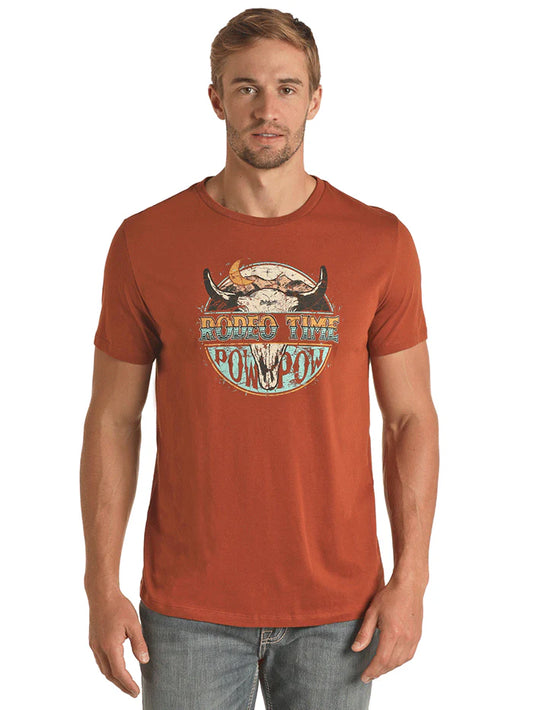 Dale Brisby Rodeo Time Tee Rust (3365)