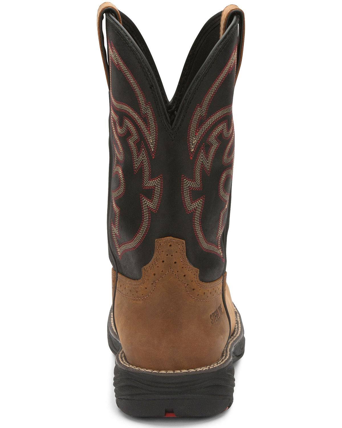 Justin men's outlet stampede work boots