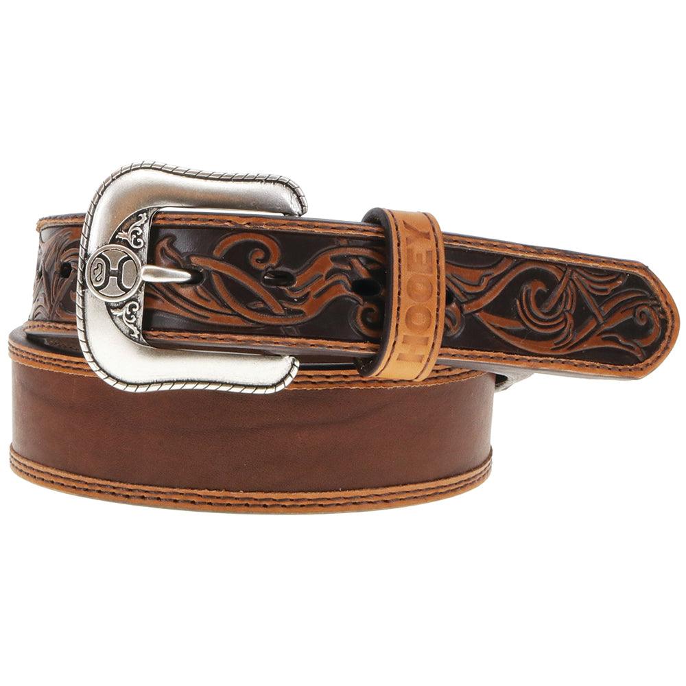 Hooey “RANCHERO" CLASSIC HOOEY BELT NATURAL / BROWN ACCENT EDGE