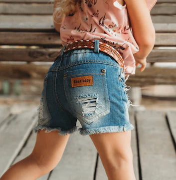 Shea Baby Denim Ripped Shorts