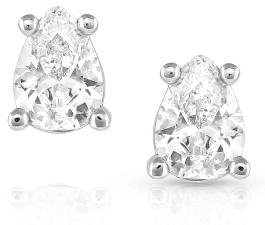 Glistening Ice Crystal Post Earrings (er5599)