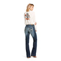 Ariat Women’s Trouser Mid Rise Stretch Entwined Wide Leg Jean (5302)