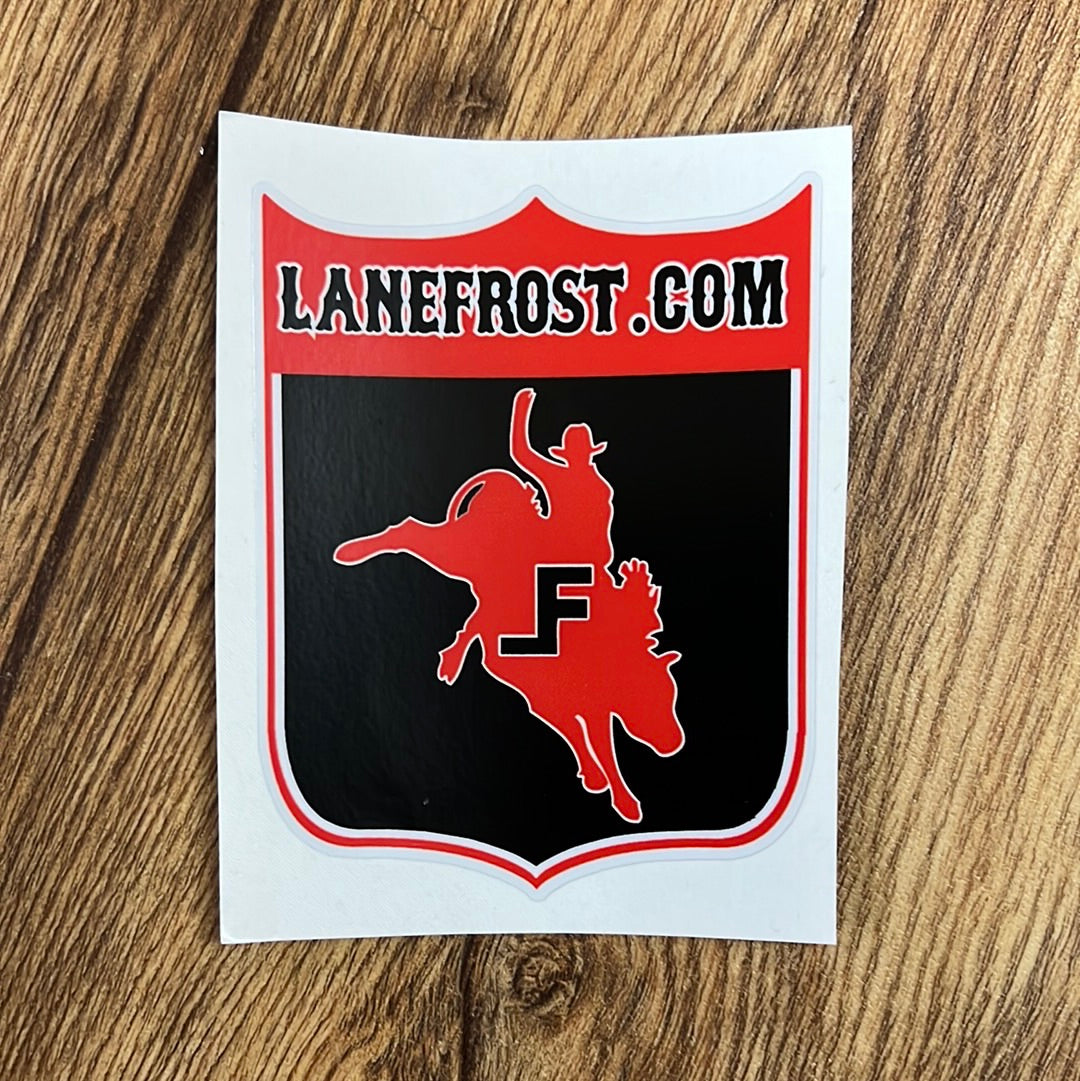 Lane Frost BADGE STICKER-RED