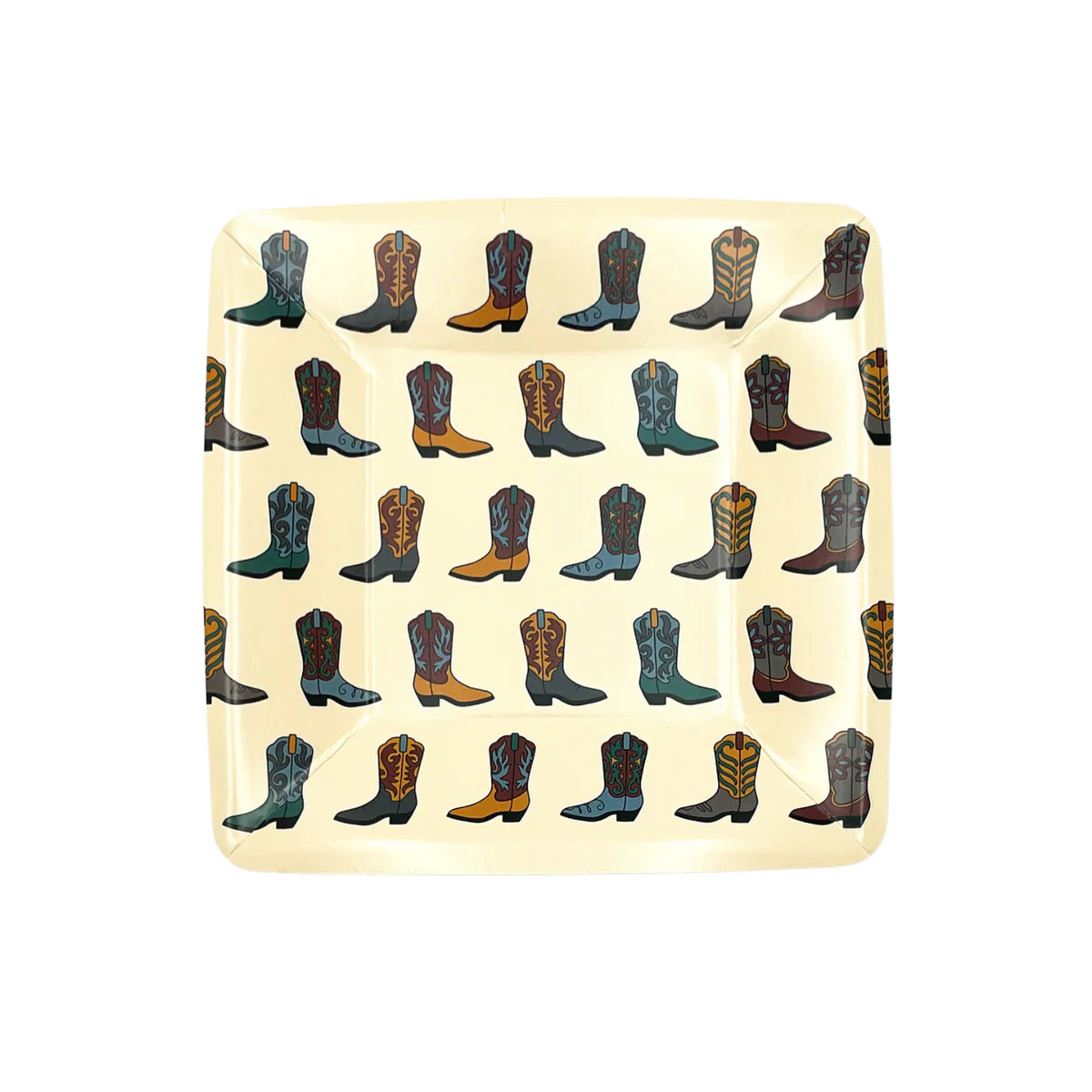 Vintage Boots Dessert Plates (Set of 8)