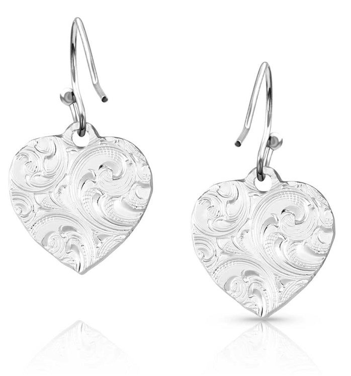 Chiseled Heart Earrings (er5396)