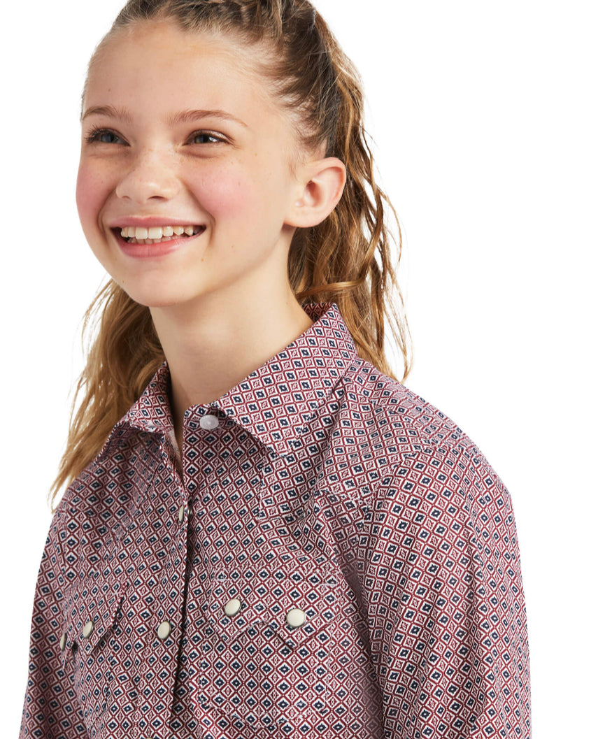 Girls Ariat REAL Modern Mosiac Shirt (8068)