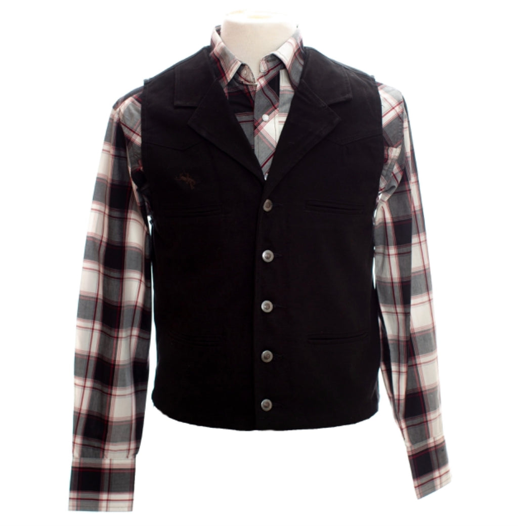 Wyoming Traders Black Bronco Canvas Vest