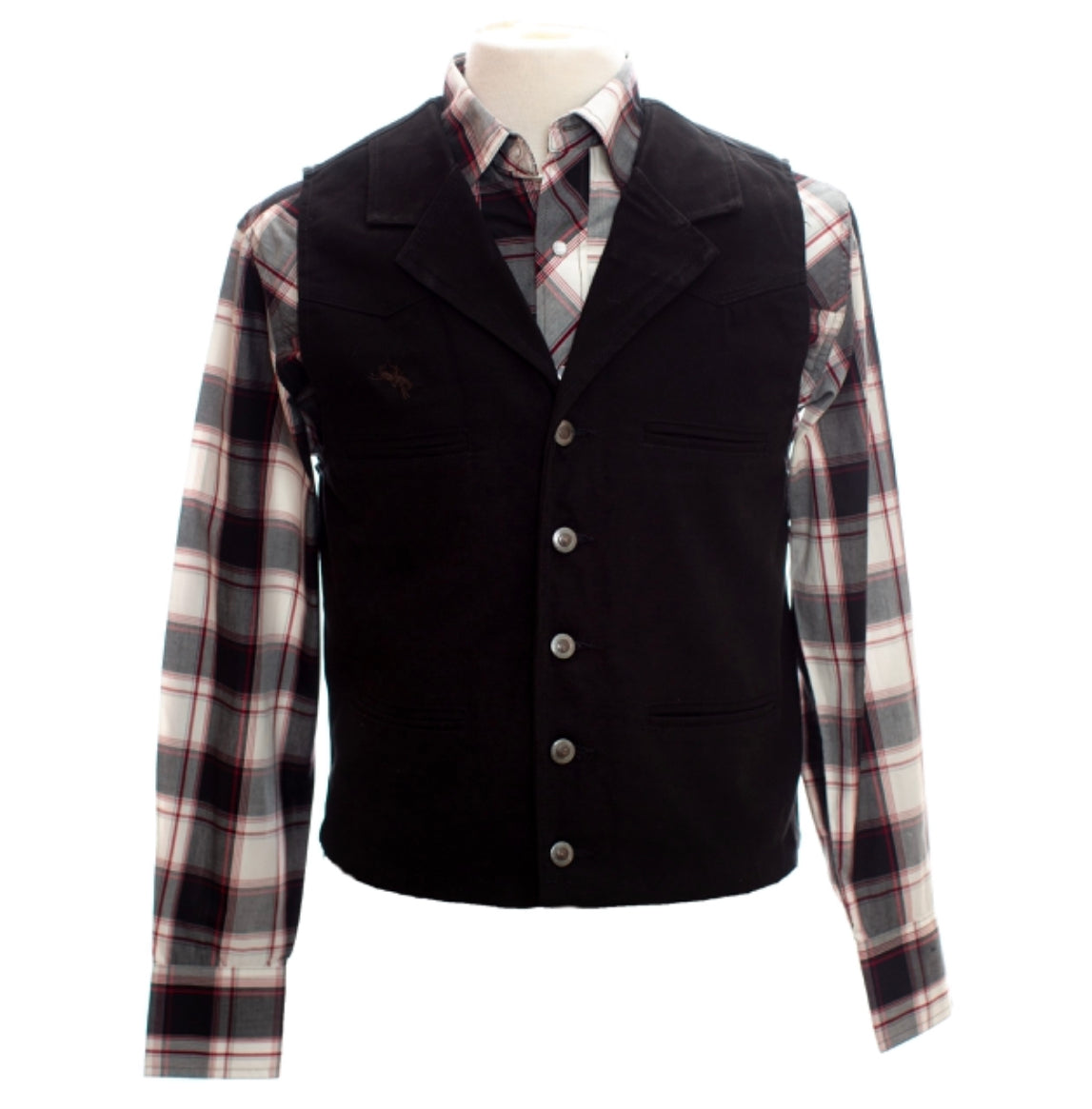 Wyoming Traders Black Bronco Canvas Vest