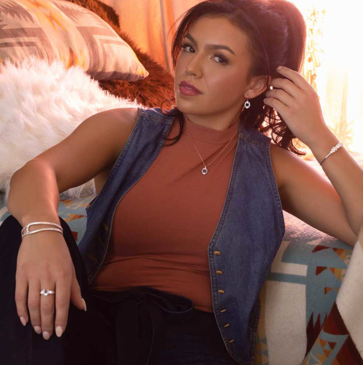 Luck Defined Crystal Turquoise Earrings   9er5511)