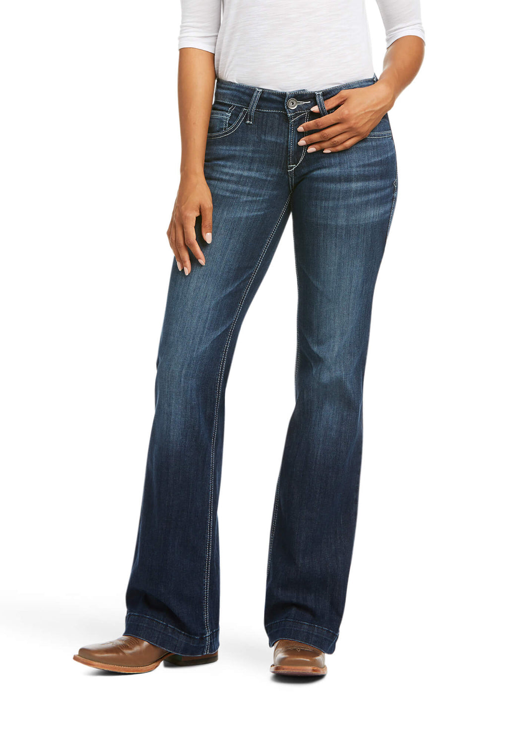 Ariat Trouser Mid Rise Melanie Wide Leg Jean (7690)