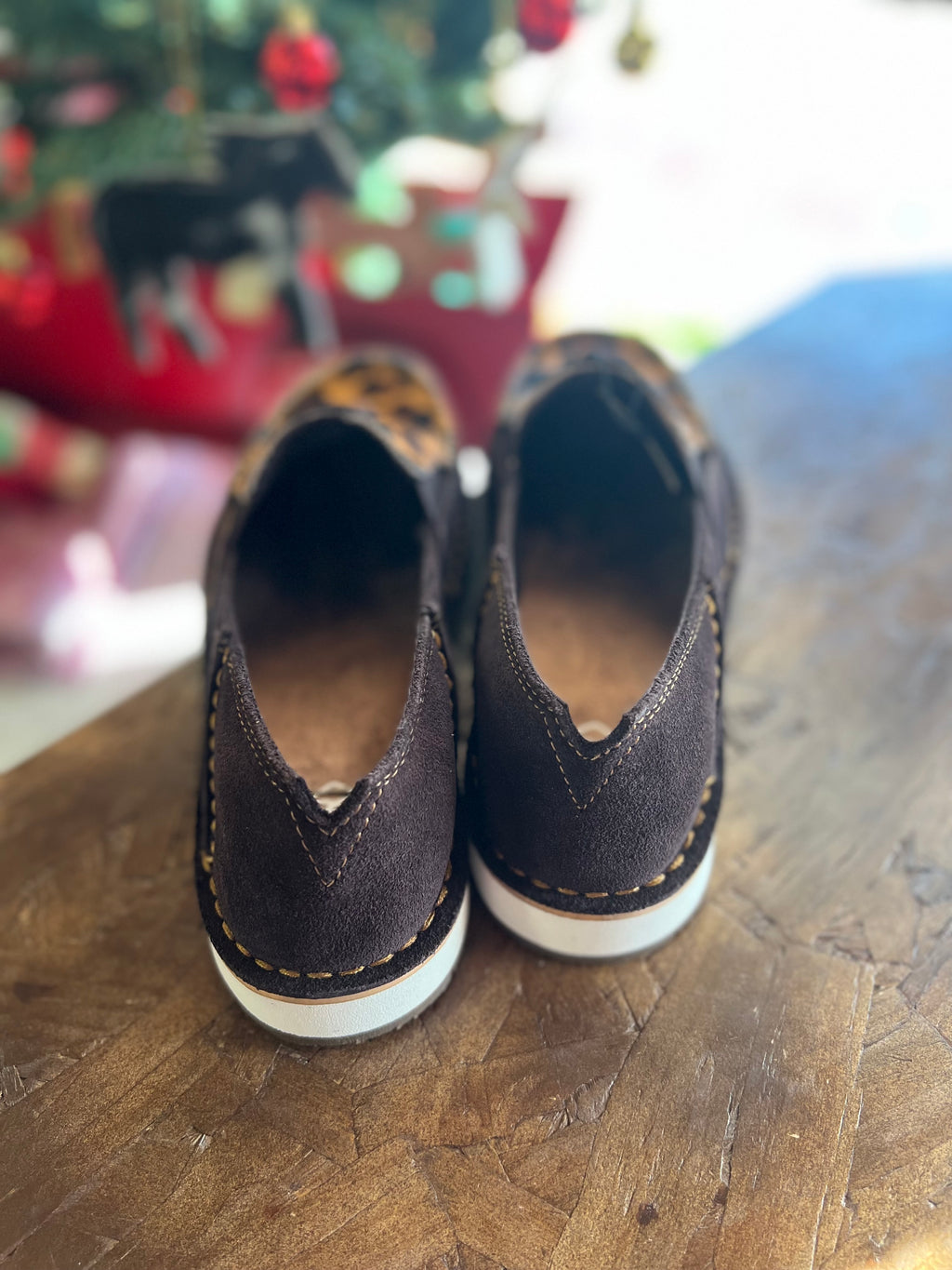 Ariat Women’s Chocolate Suede/ Leopard Hair on Cruiser