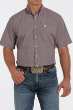 Load image into Gallery viewer, Cinch MEN&#39;S GEOMETRIC BUTTON-DOWN SHORT SLEEVE WESTERN SHIRT - PURPLE/OLIVE/WHITE  (1391)
