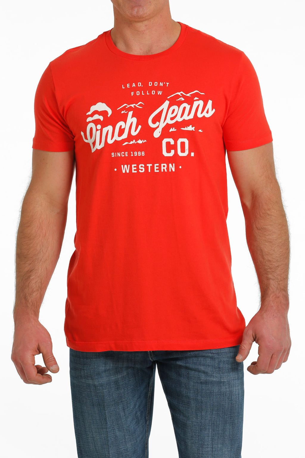 Cinch Men’s Red Logo Tee