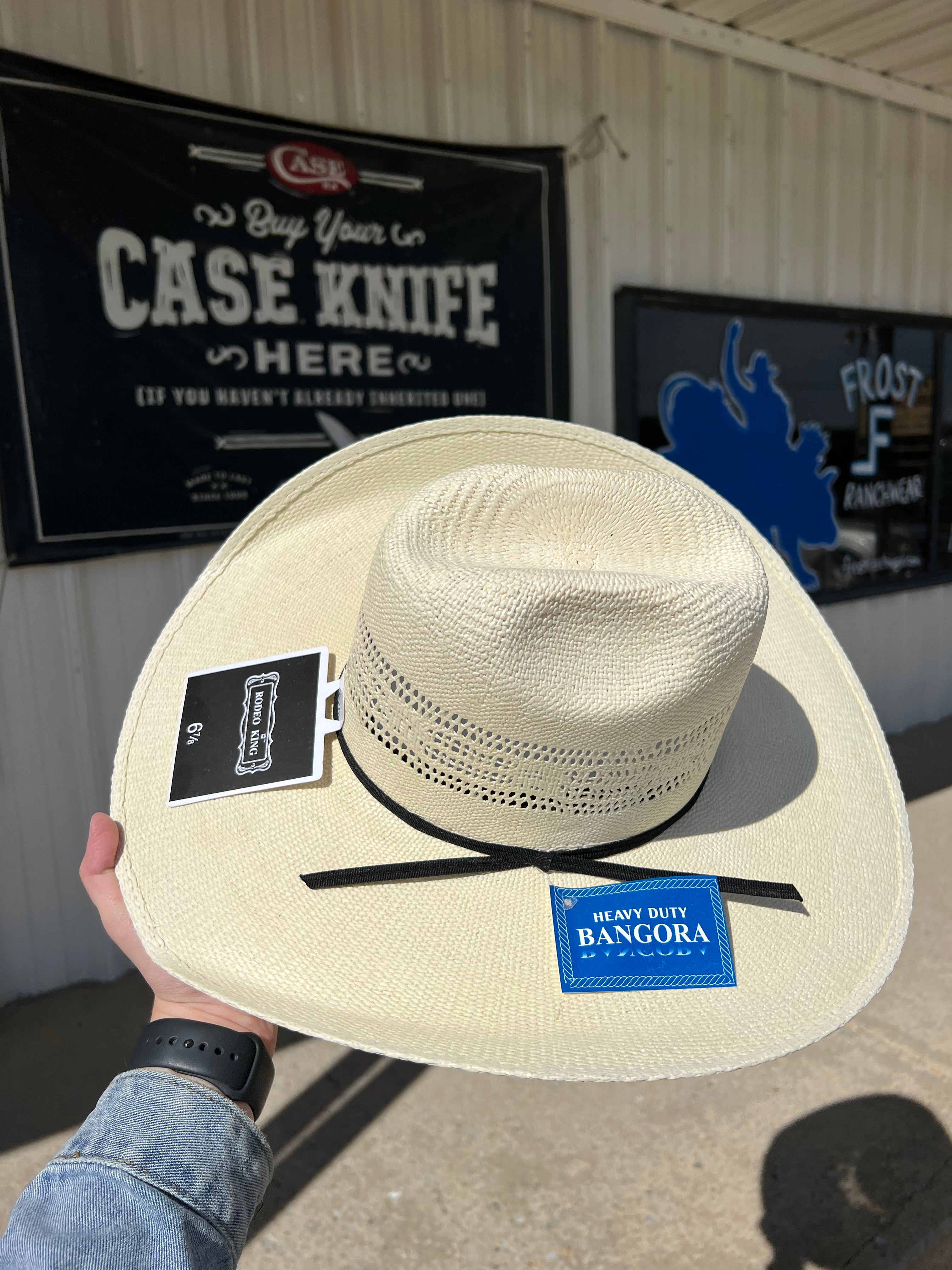 Rodeo King Quenten Heavy Duty Bangora Natural Straw Hat