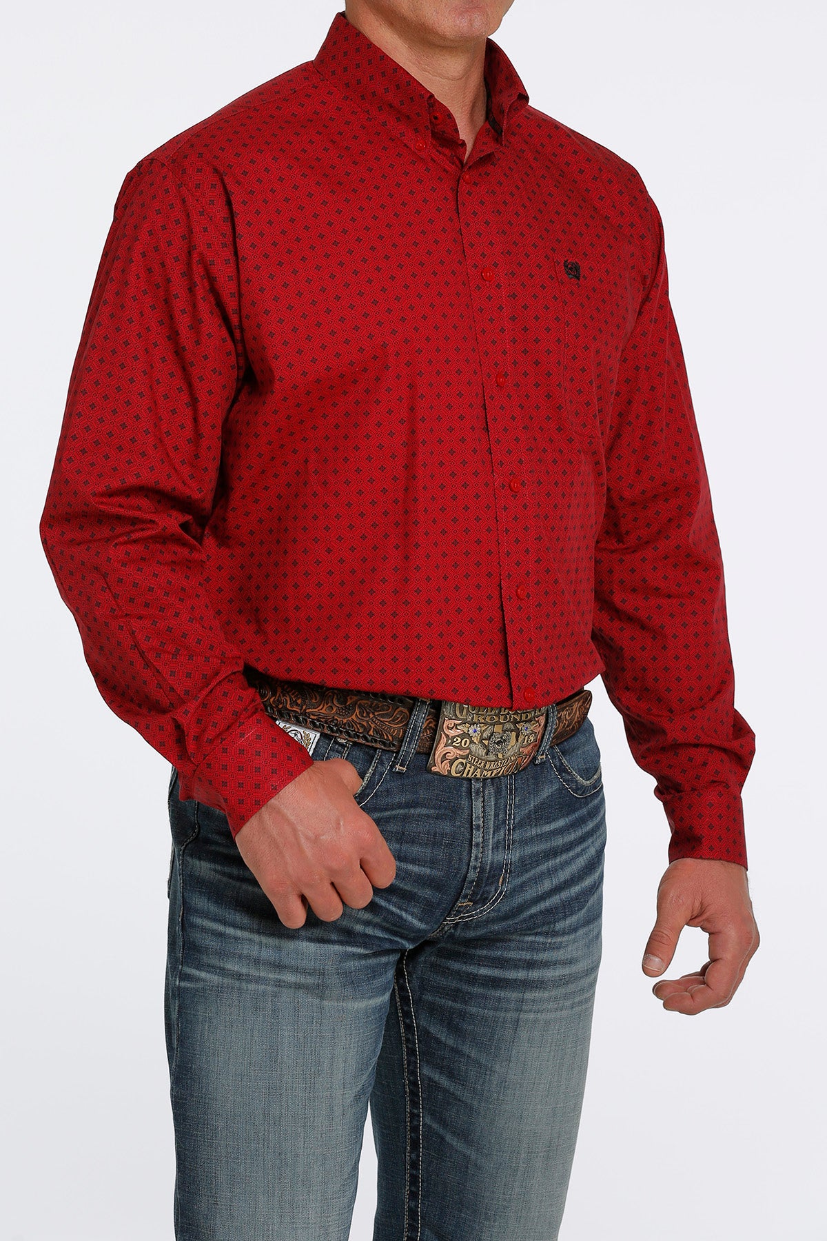 Cinch Men’s Red Button Down (5460)