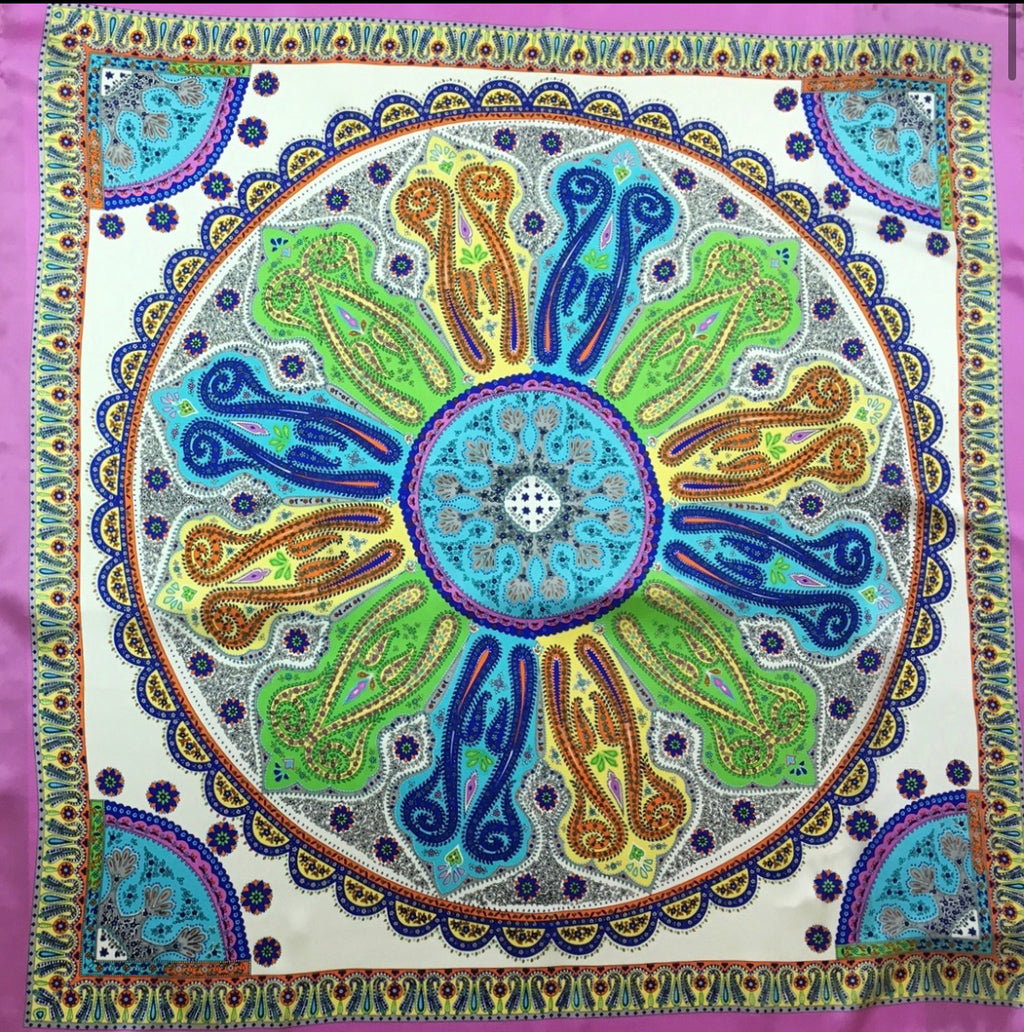 Wyoming Traders Charmeuse Print Wild Rags