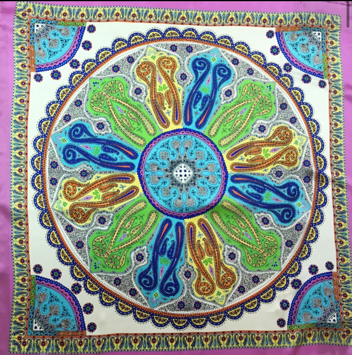 Wyoming Traders Charmeuse Print Wild Rags