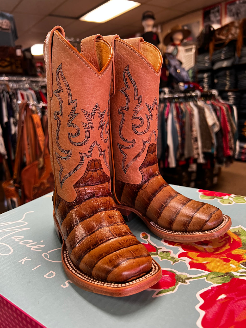 Macie Bean Caiman Print Boots (MK9158)