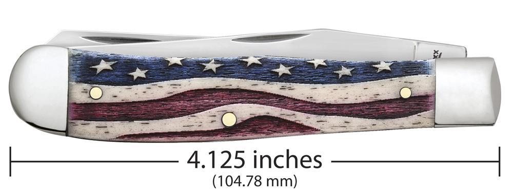 Star Spangled Embellished Smooth Natural Bone Trapper(64132)