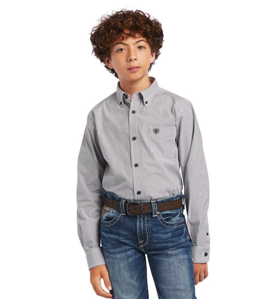 Ariat Kids Pro Series Dayne Mini Stripe Classic Fit Shirt