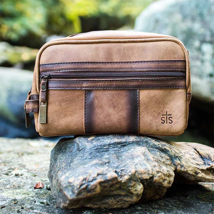 STS Foreman Brown Leather Shave Kit (0550)