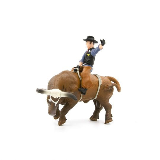 Little Busters Bucking Bull & Rider Toy Brown