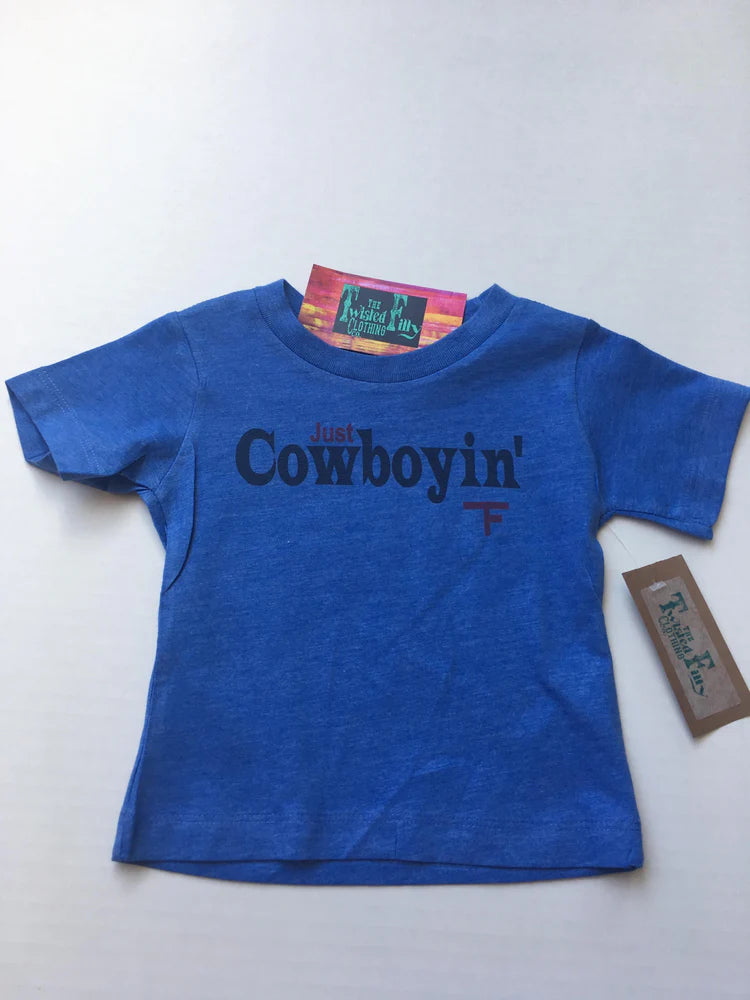 Just Cowboyin' - S/S Toddler Tee - Blue