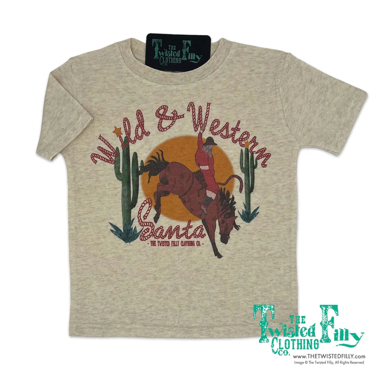 Wild & Western Santa - S/S Toddler Tee - Oatmeal